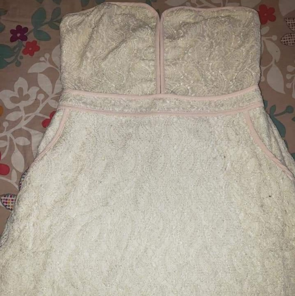 Blush and ivory lacey dress